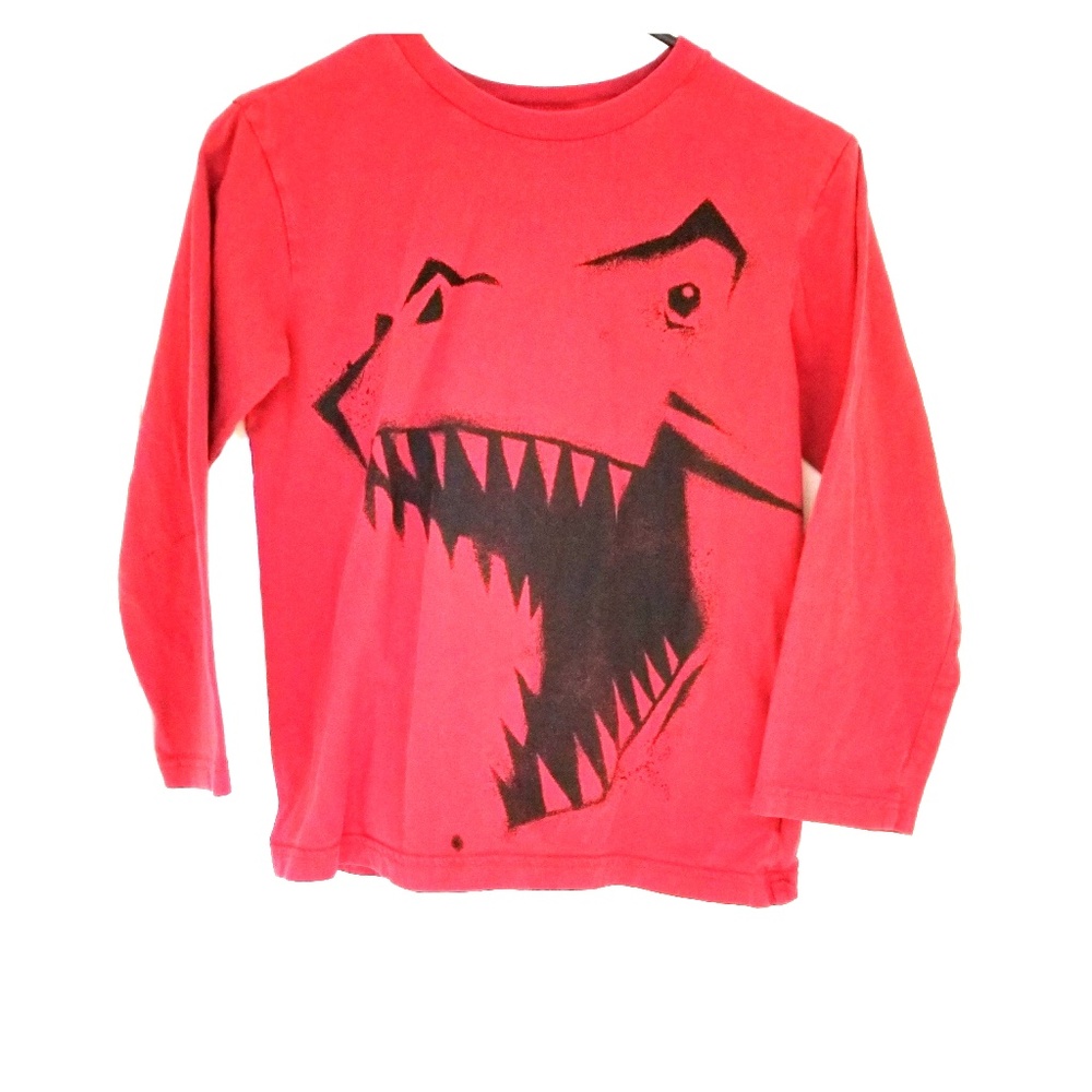 Childrens Place Size 10/12 Large Red Dino Shirt